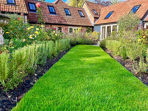 Grass Pathway leading to Pond Cottage